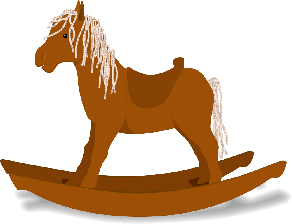 OnlineLabels Clip Art rocking horse